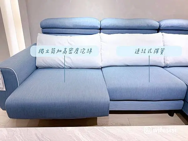 高密度泡棉與獨立筒彈簧結構,提升坐感支撐力