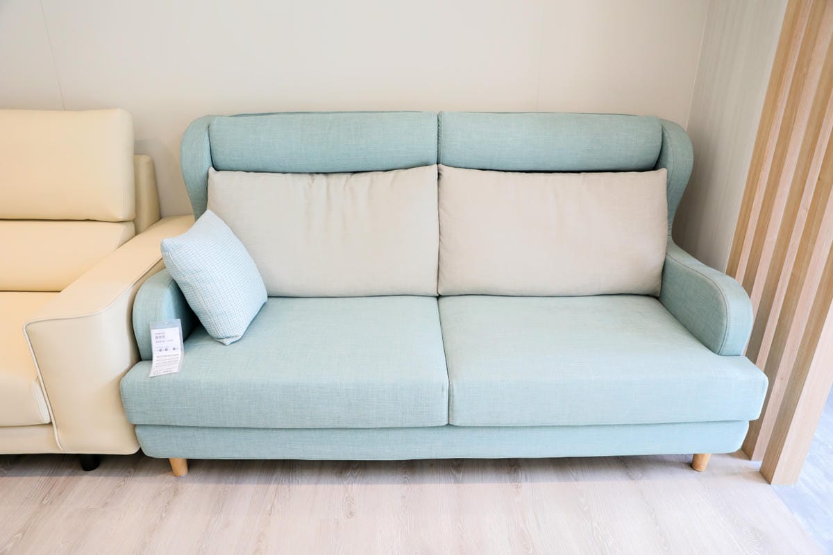 夏綠蒂Charlotte一字型沙發-清新粉藍色調適合北歐風居家設計